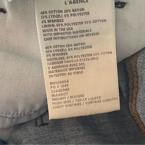 L’Agence Margot Skinny Jean size 30 GUC - Picture 10 of 14